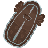 ♡ Summer Brown Axolotl Beach Surfboard