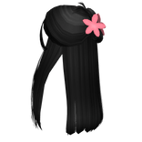 Summer Clipped Half Up Black