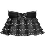 summer flowy hibiscus flower ruffled polka dress