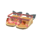 Summer Gyaru Tropical Flower Sandal Heels in Pink