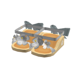 Summer Gyaru Tropical Flower Sandal Heels in White