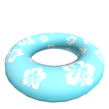 Summer Hibiscus Flower Floatie in Blue