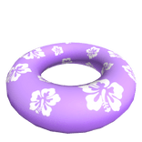 Summer Hibiscus Flower Floatie in Purple