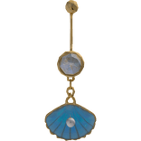 Summer Seashell w Pearl Belly piercing 