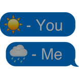 sun and rain text