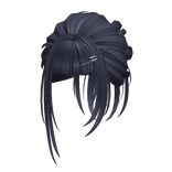 Super Cute Low Bun (Dark Blue)