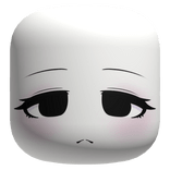 Super Cute Sad Face - White