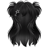 Super Fluffy Spikey Anime Pigtails (Black)