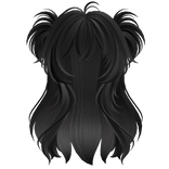 Super Fluffy Spikey Anime Pigtails (Black V2)