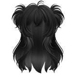 Super Fluffy Spikey Anime Pigtails (Black V3)