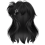 Super Fluffy Spikey Anime Side Pigtail (Black)