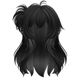 Super Fluffy Spikey Anime Side Pigtail (Black V3)