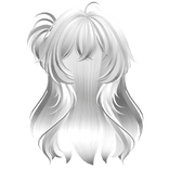 Super Fluffy Spikey Anime Side Pigtail (White)