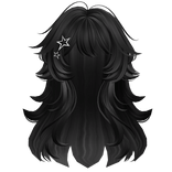 Super Fluffy Wavy Anime Hairstyle (Black)