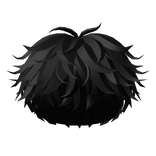 Super Messy Fluffy Boy Hair Black