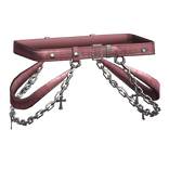 Suspender Waist Straps Drip Chrome Leather Pink