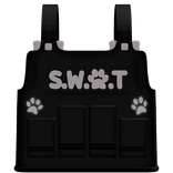 swat vest with paws and bows