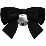 ♡ ꒱ sweet adorable dainty black bow with bell
