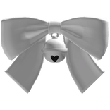 ♡ ꒱ sweet adorable dainty white bow with bell