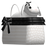 🤍 sweet baby bunny basket black & white