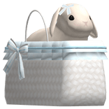 🤍 sweet baby bunny basket blue