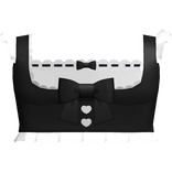 Sweet Black Ruffled Milkmaid Top