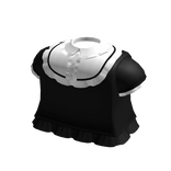 ♡ : sweet black + white ruffle collar blouse