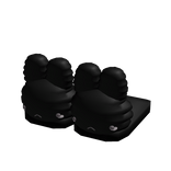 ♡ sweet cozy black bunny slippers