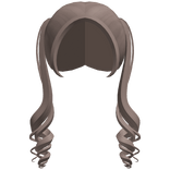 ꒰ ♡┊ sweet cute long swirl pigtails in ash brown