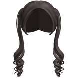 ꒰ ♡┊ sweet cute long swirl pigtails in gray brown