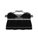 ♡ : sweet dolly ruffled top in black & white