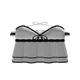 ♡ : sweet dolly ruffled top in white & black