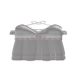 ♡ : sweet dolly ruffled top in white & pink