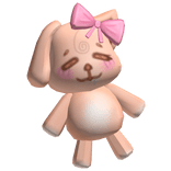 🐾 Sweet Kawaii Puppy/Kitty Plush in Brown & Pink 