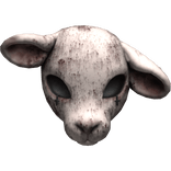 Sweet Little Goth Lamb Mask With Upside Down Cross