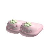 sweet pink strawberry slippers