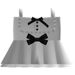 ♡ : sweet ruffled babydoll dress in white-black