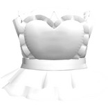 Sweet Ruffled Heart Dress in White 