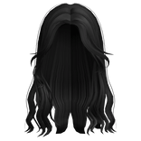 ♡ sweet silky layered wispy messy wavy hair black