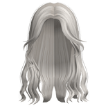 ♡ sweet silky layered wispy messy wavy hair white