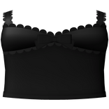 ♡ sweetest ruffled tank top in black