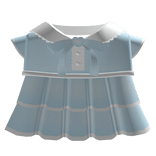၄♡၃ Sweetheart Ruffled Dress In Blue