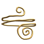 Swirl Arm Band Bracelet Gold Metal 3.0