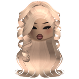 Swirly Blonde Ponytail With Latina Makeup