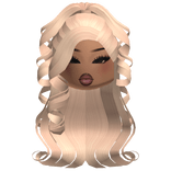 Swirly Blonde Ponytail With Latina Makeup