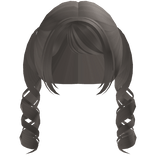 ♡ : swirly cute back pigtails ash brown