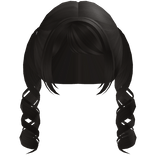 ♡ : swirly cute back pigtails brown