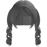 ♡ : swirly cute back pigtails grey