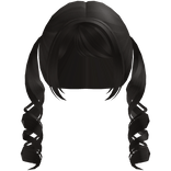 ♡ : swirly cute front pigtails brown