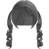 ♡ : swirly cute front pigtails grey